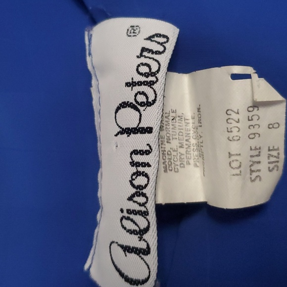 Vintage blue 80's dress - Picture 6 of 13